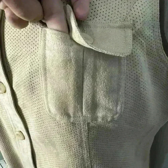 Chicos Women’s 3 US XL Beige Utility Vest Multiple Pockets Sleeveless Button Top - Picture 4 of 11